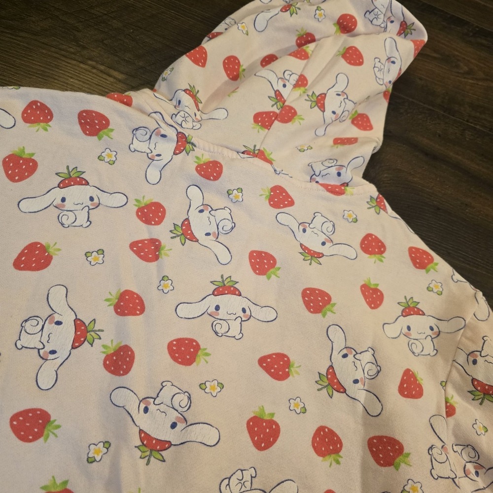 Sanrio Cinnamoroll Strawberry Hoodie S Pink Kawaii Cute‎ Y2K Coquette - Picture 6 of 10